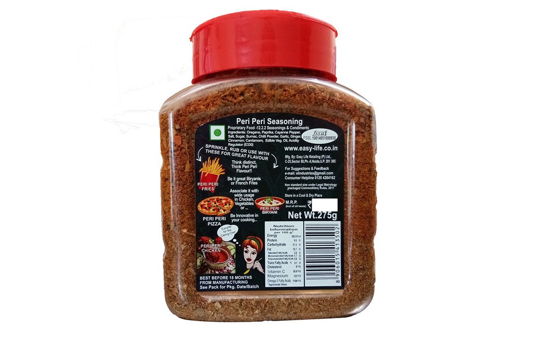 Easy Life Peri Peri Seasoning   Plastic Jar  275 grams